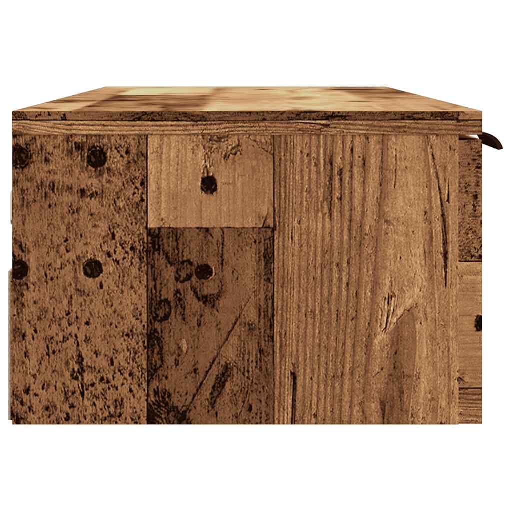 Armoire murale vieux bois 102x30x20 cm bois d'ingénierie - XIOS