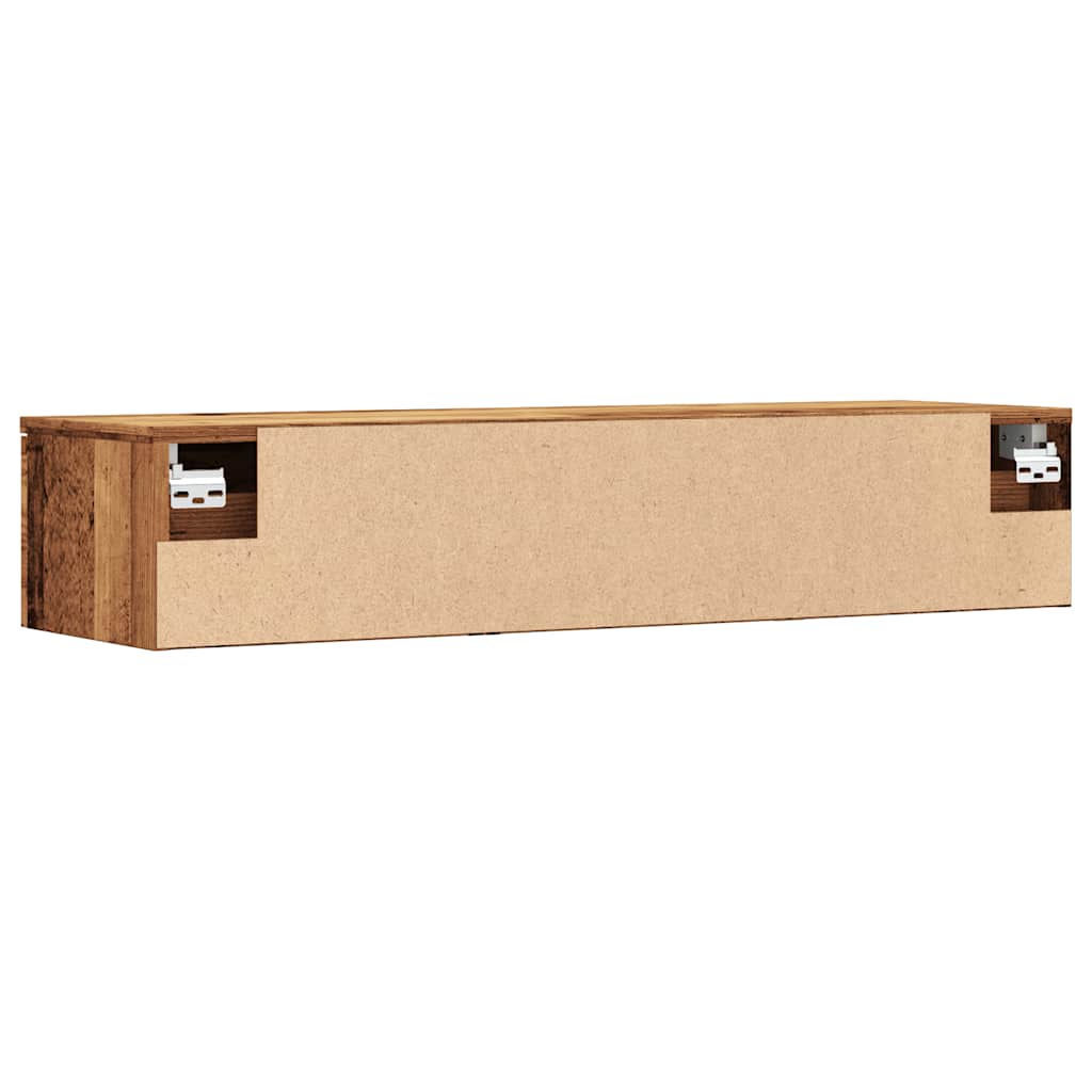 Armoire murale vieux bois 102x30x20 cm bois d'ingénierie - XIOS