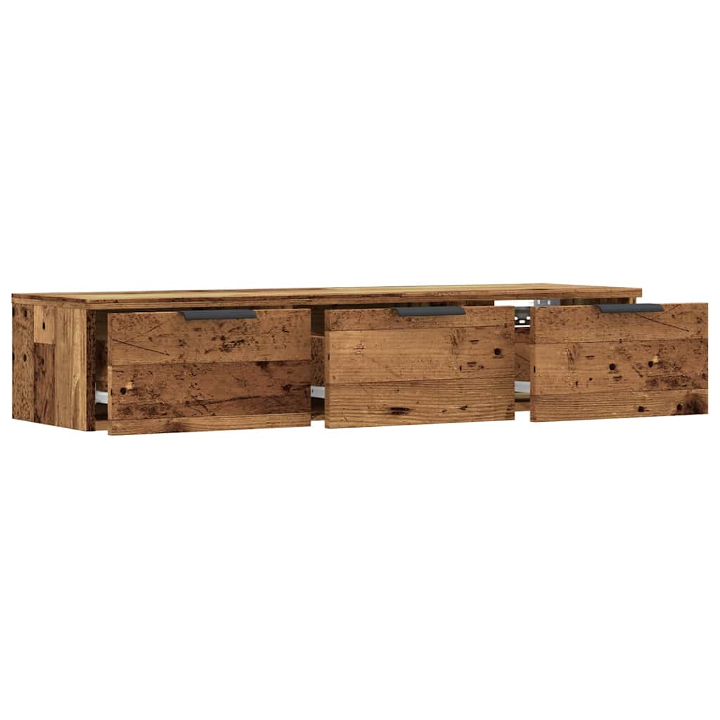 Armoire murale vieux bois 102x30x20 cm bois d'ingénierie - XIOS