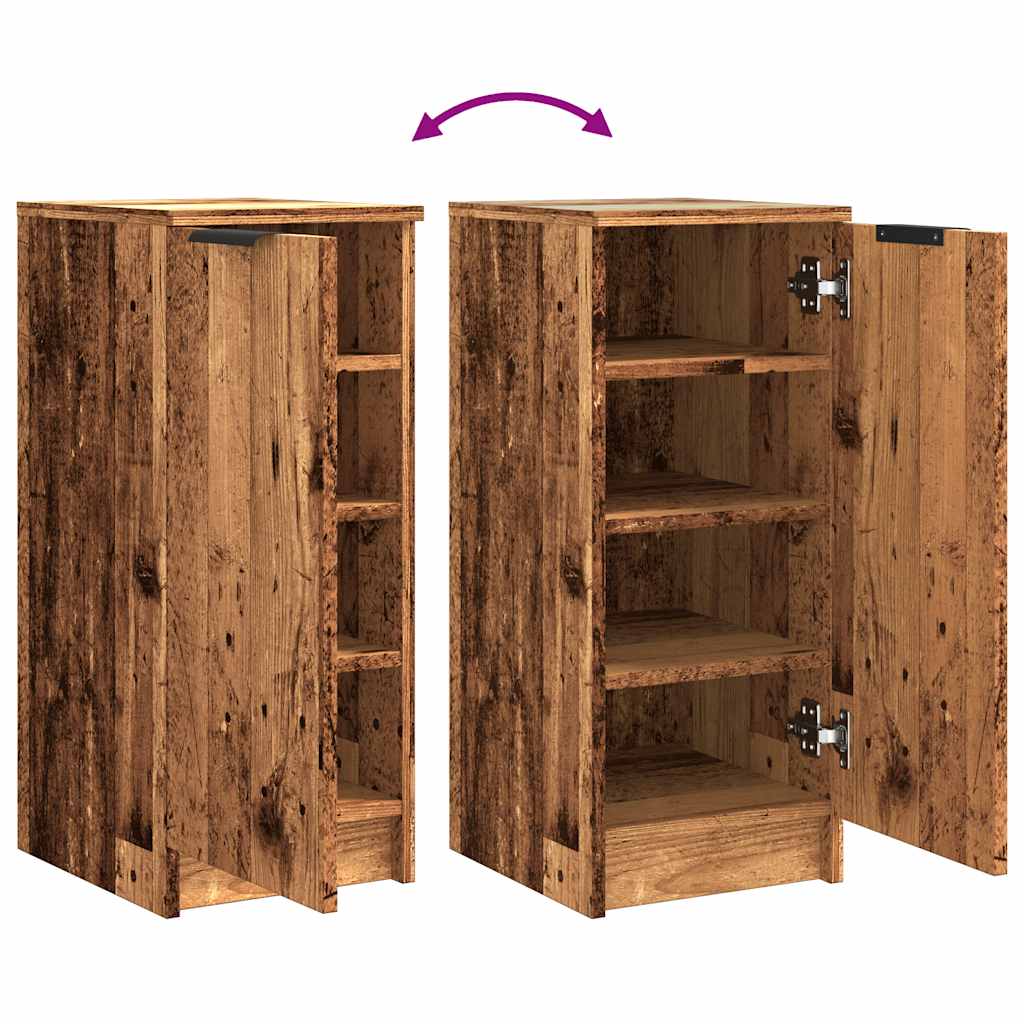 Armoire à chaussures vieux bois 29,5x35x70 cm bois ingénierie - XIOS