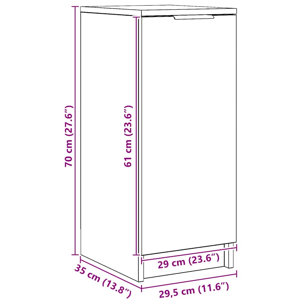 Armoire à chaussures chêne artisanal bois d'ingénierie - XIOS