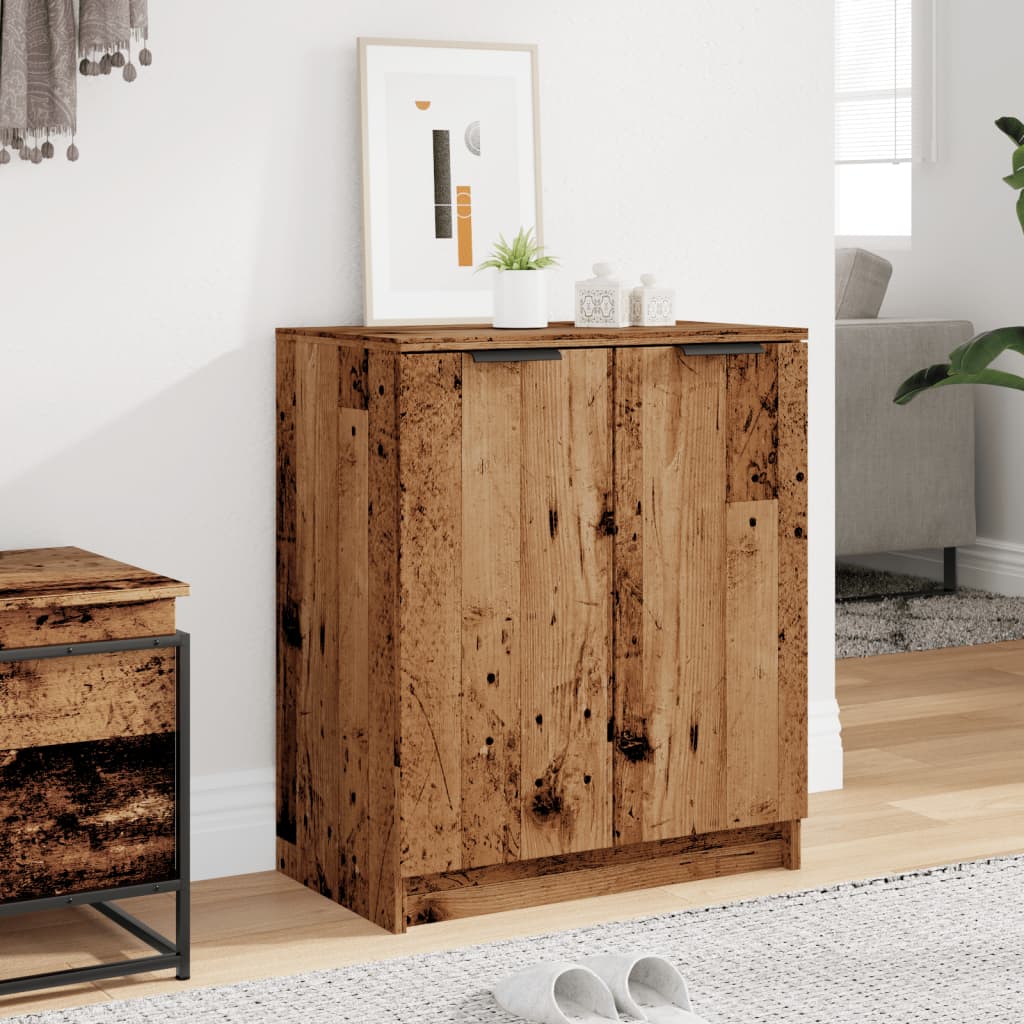 Armoire à chaussures vieux bois 59x35x70 cm bois d'ingénierie - XIOS