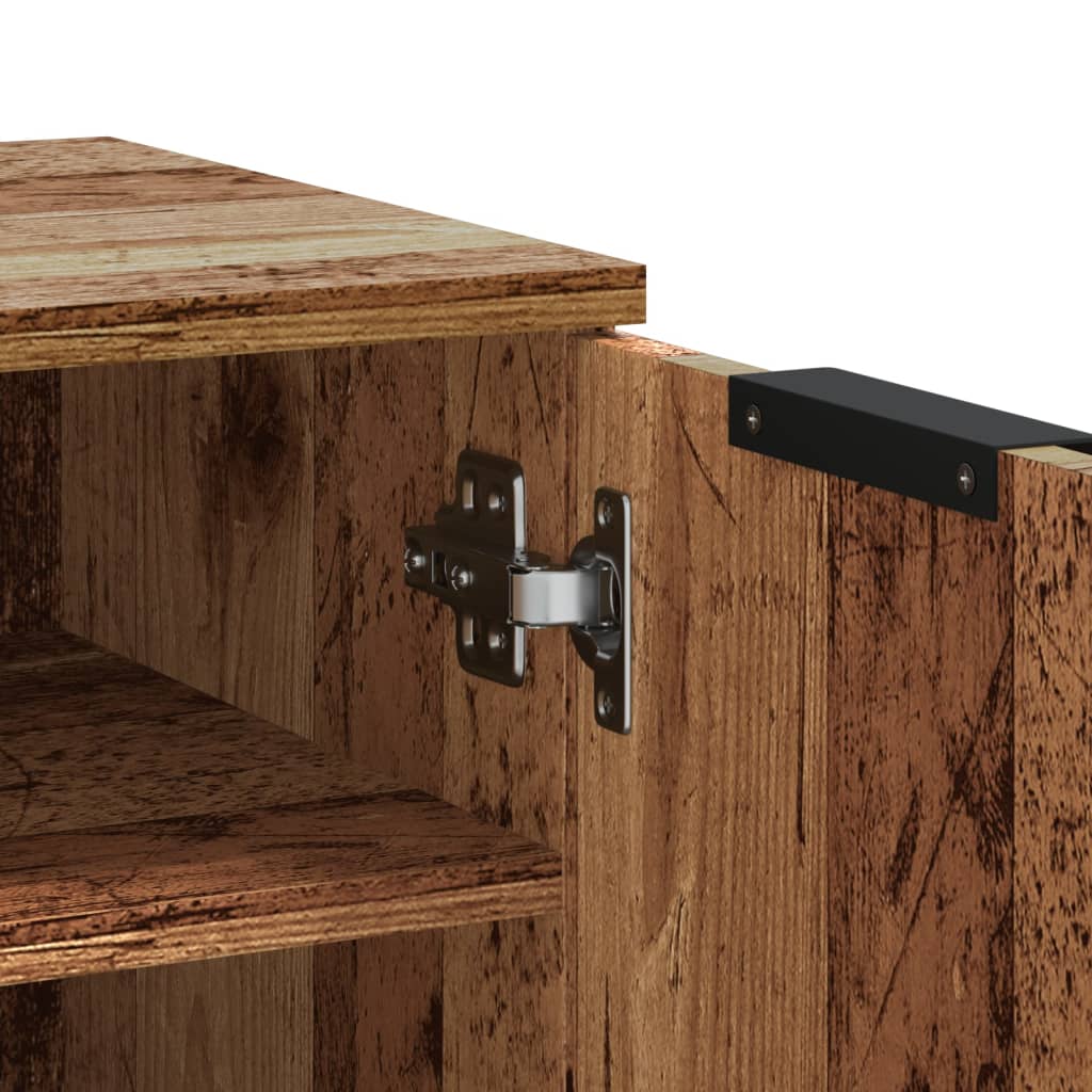 Armoire à chaussures vieux bois 59x35x70 cm bois d'ingénierie - XIOS