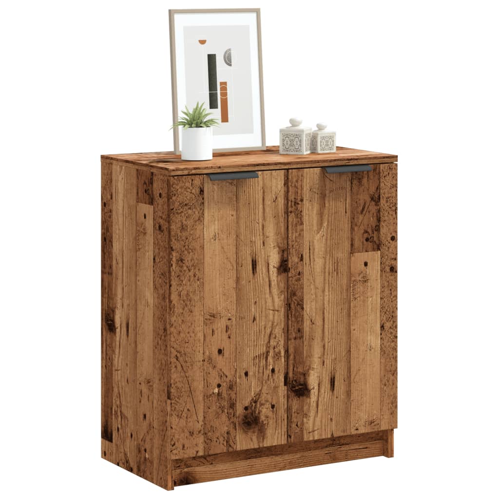 Armoire à chaussures vieux bois 59x35x70 cm bois d'ingénierie - XIOS