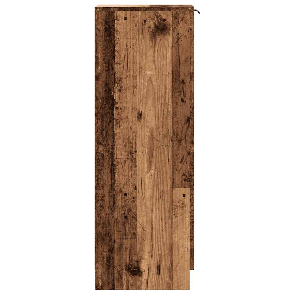 Armoire à chaussures vieux bois 29,5x35x100,5cm bois ingénierie - XIOS
