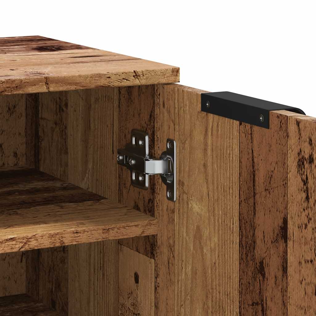 Armoire à chaussures vieux bois 29,5x35x100,5cm bois ingénierie - XIOS
