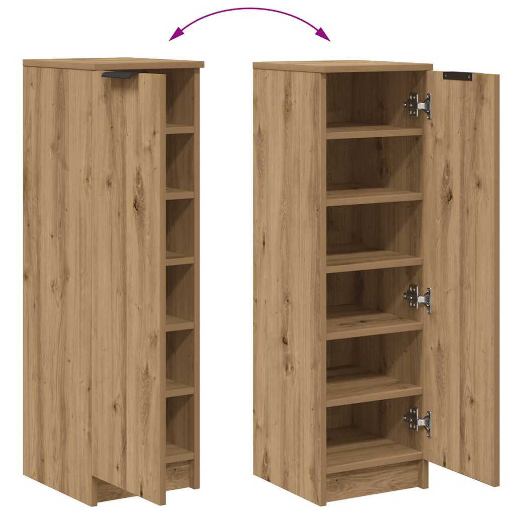 Armoire à chaussures chêne artisanal bois d'ingénierie - XIOS