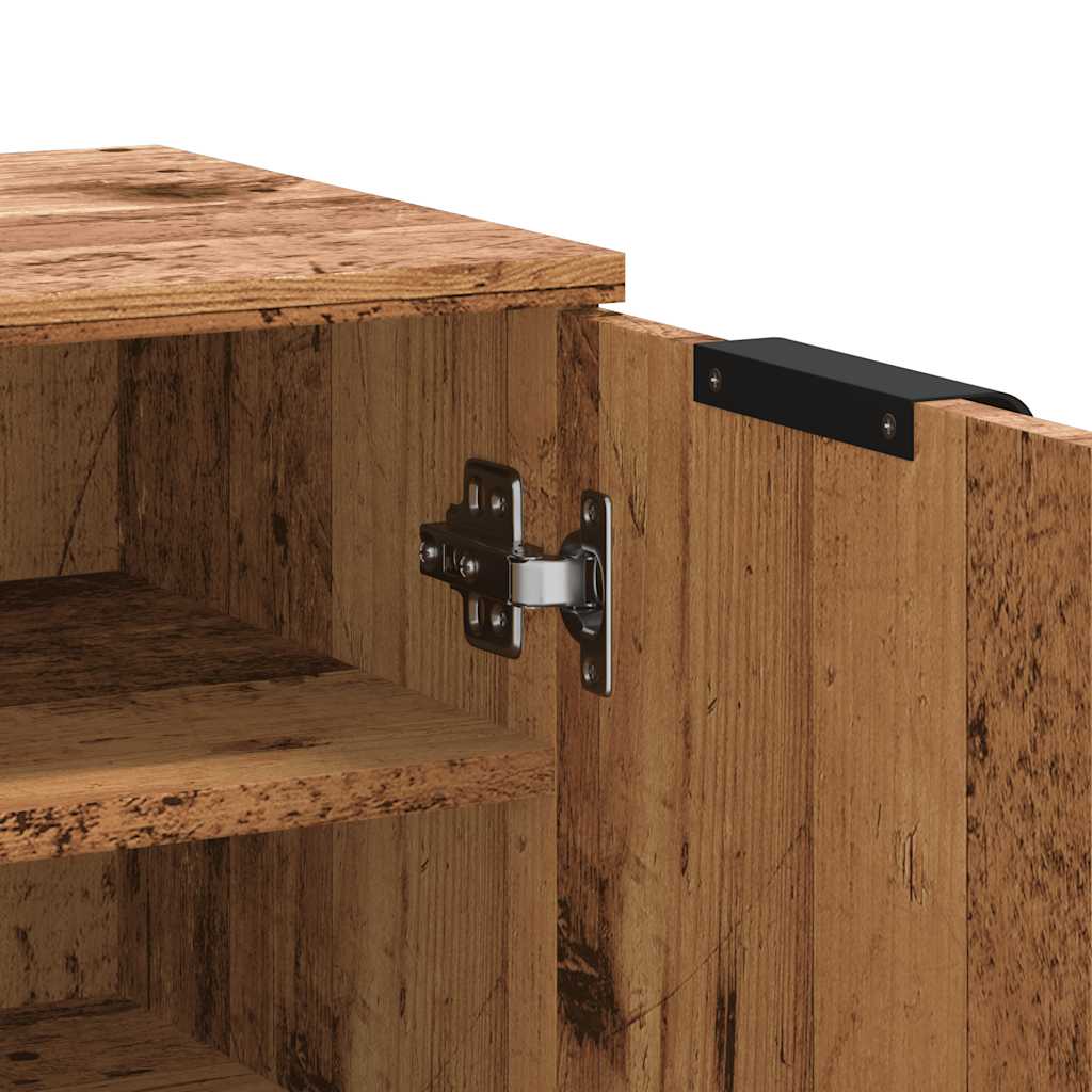 Armoire à chaussures vieux bois 59x35x100,5cm bois d'ingénierie - XIOS