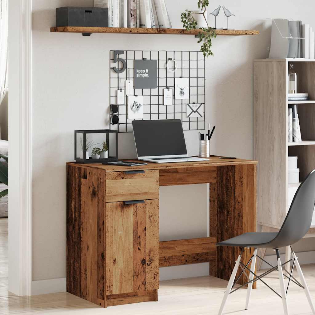 Bureau vieux bois 100x50x75 cm bois d'ingénierie - XIOS