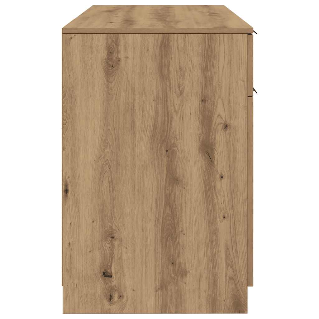 Bureau chêne artisanal 100x50x75 cm bois d'ingénierie - XIOS