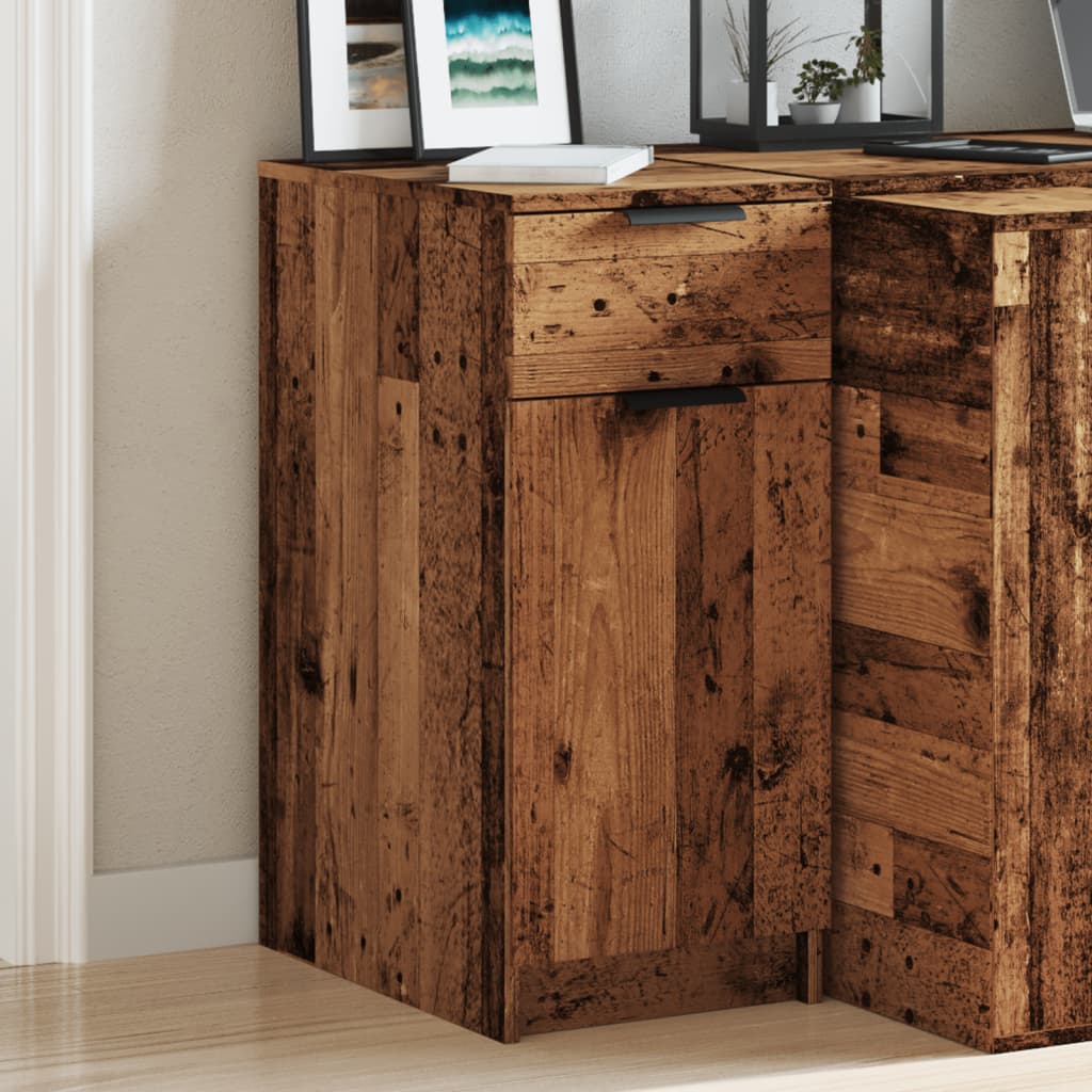 Armoire de bureau vieux bois 33x50x75 cm bois d'ingénierie