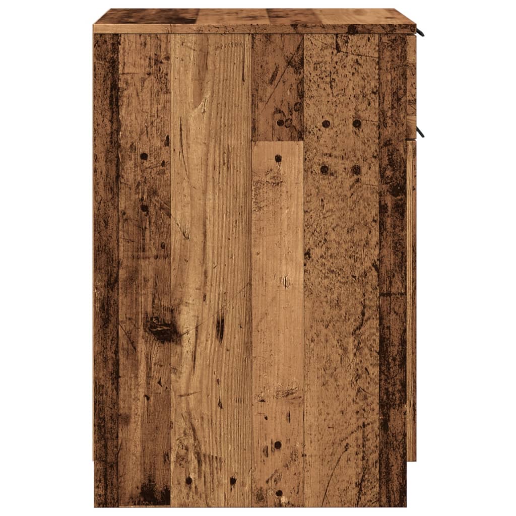 Armoire de bureau vieux bois 33x50x75 cm bois d'ingénierie