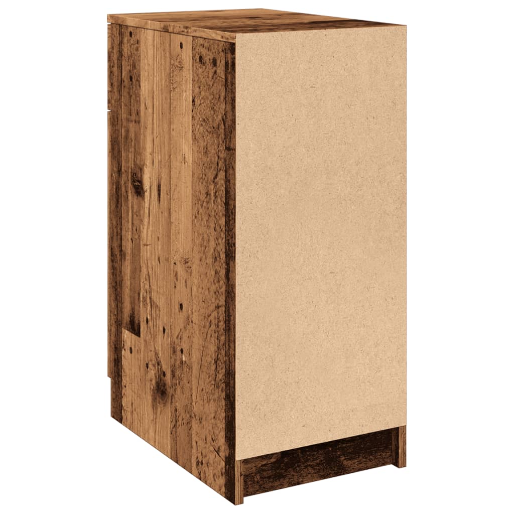 Armoire de bureau vieux bois 33x50x75 cm bois d'ingénierie