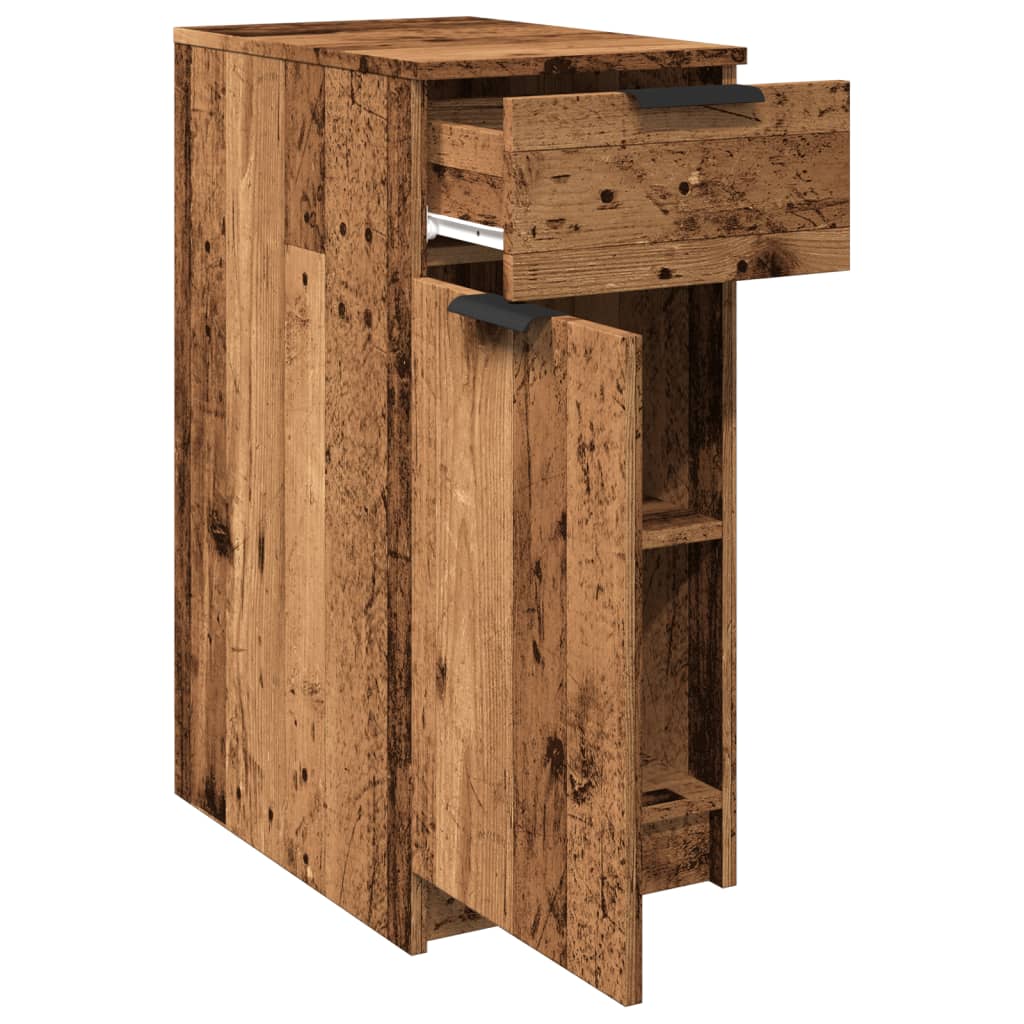 Armoire de bureau vieux bois 33x50x75 cm bois d'ingénierie