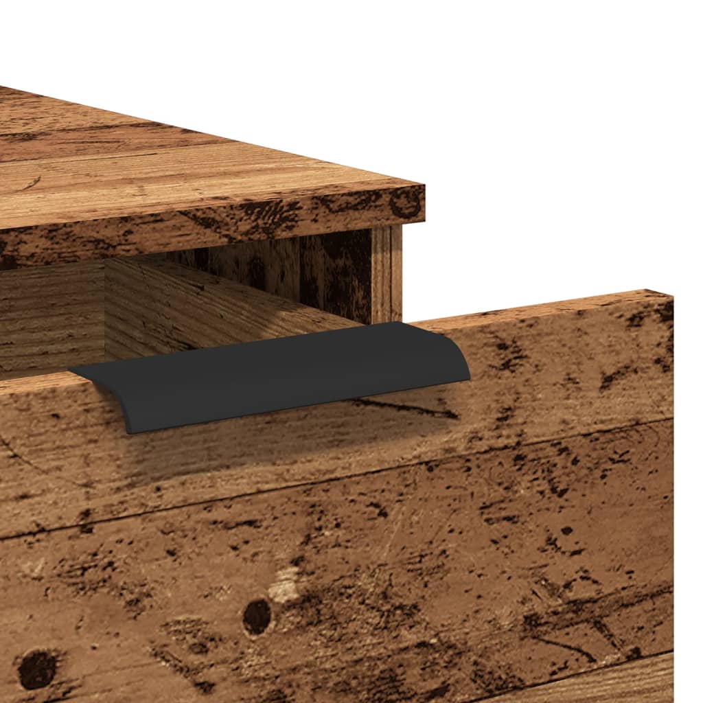 Armoire de bureau vieux bois 33x50x75 cm bois d'ingénierie