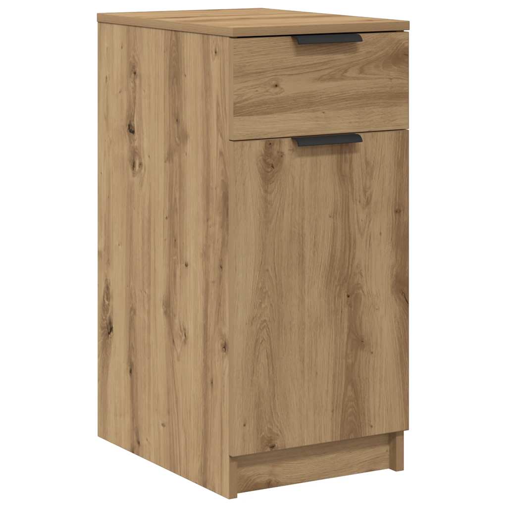 Armoire de bureau chêne artisanal 33x50x75 cm bois d'ingénierie