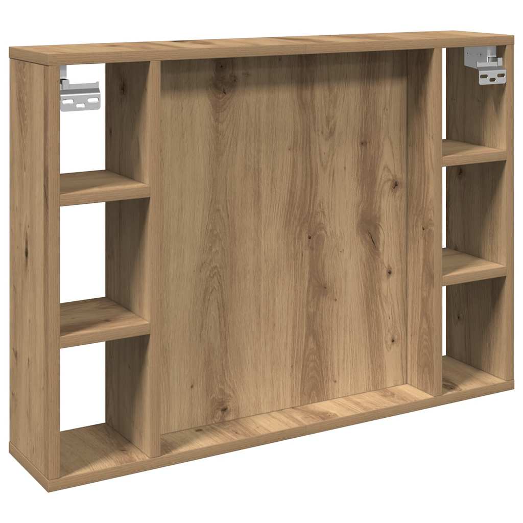 Armoire à miroir avec LED chêne artisanal 76x15x55 cm - XIOS