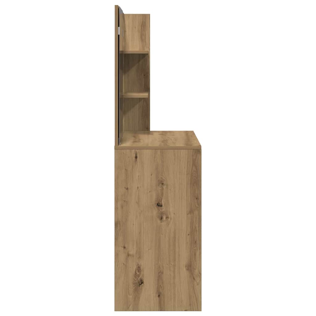 Coiffeuse avec miroir chêne artisanal 74,5x40x141 cm - XIOS