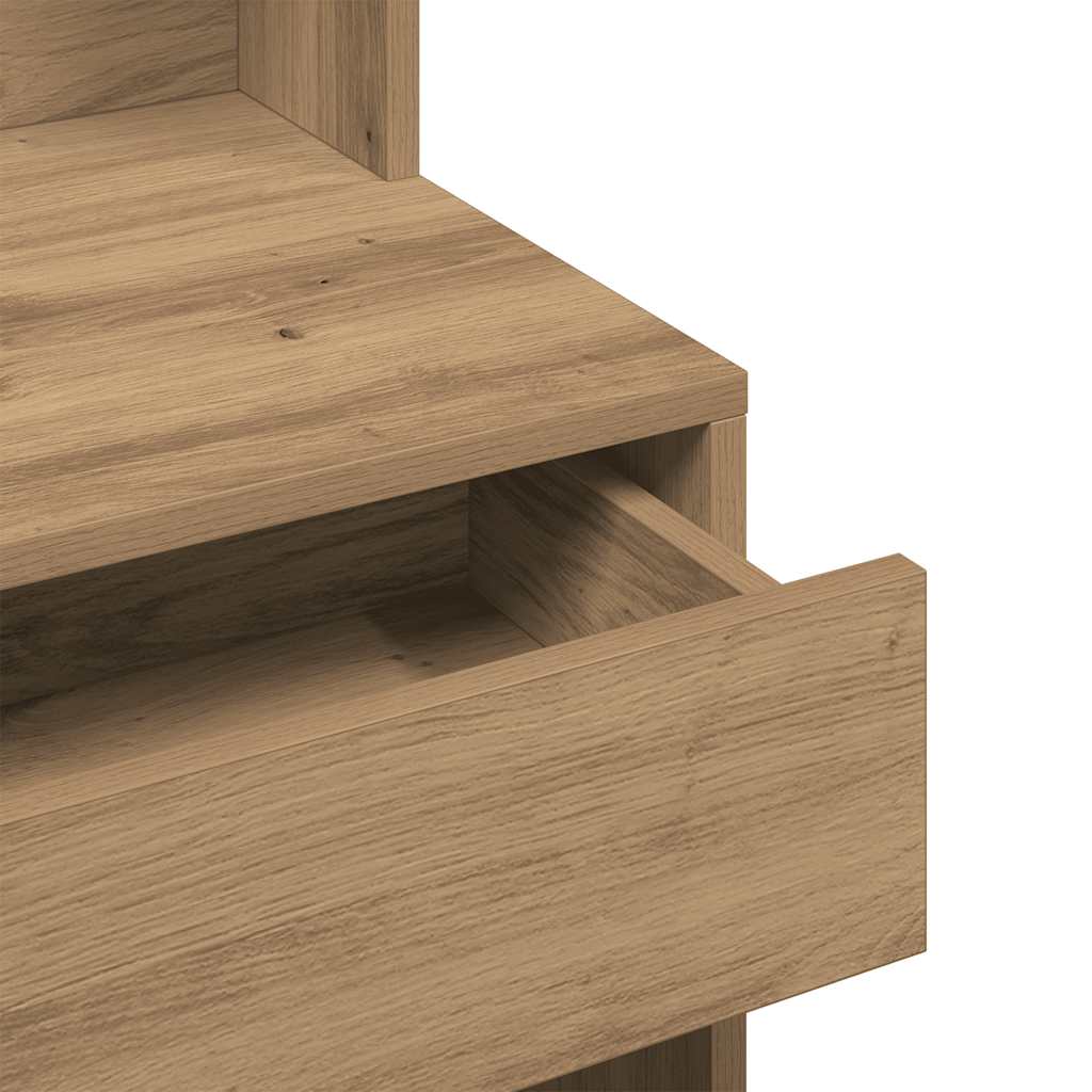 Coiffeuse avec miroir chêne artisanal 74,5x40x141 cm - XIOS