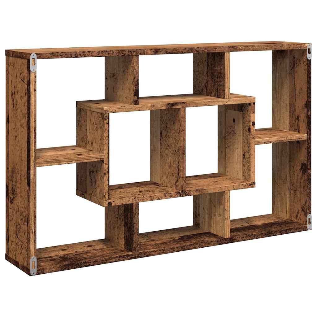 Étagère murale vieux bois 85x16x52,5 cm bois d'ingénierie - XIOS