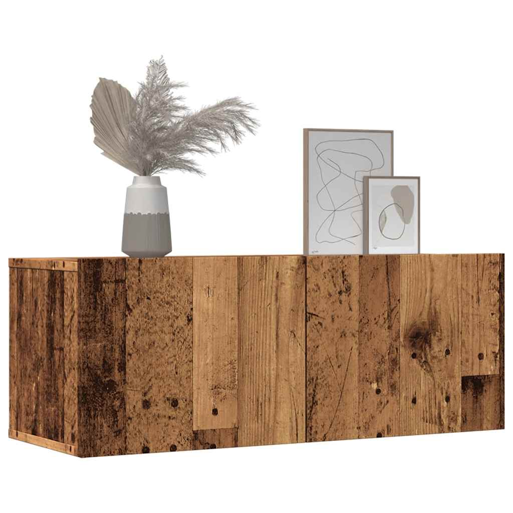 Meubles TV muraux 2 pcs vieux bois 80x30x30 cm - XIOS