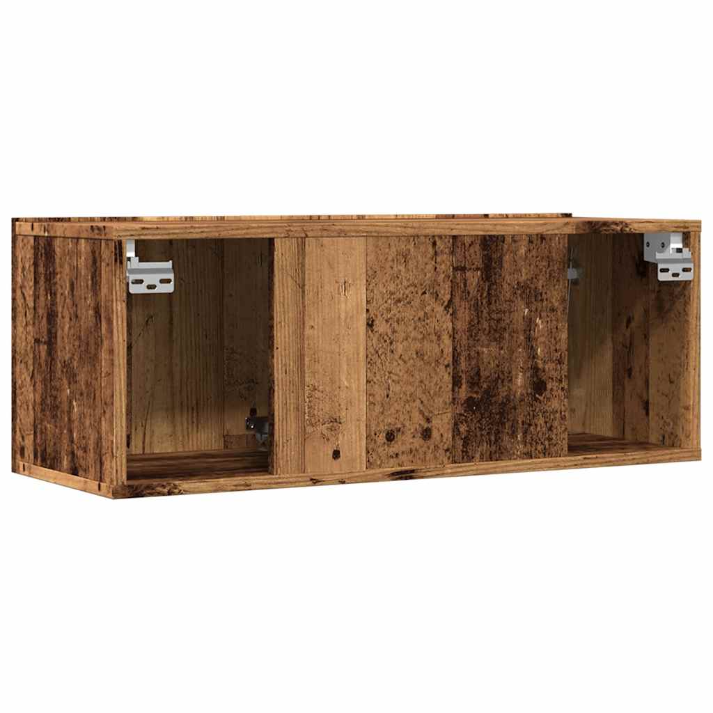 Meubles TV muraux 2 pcs vieux bois 80x30x30 cm - XIOS