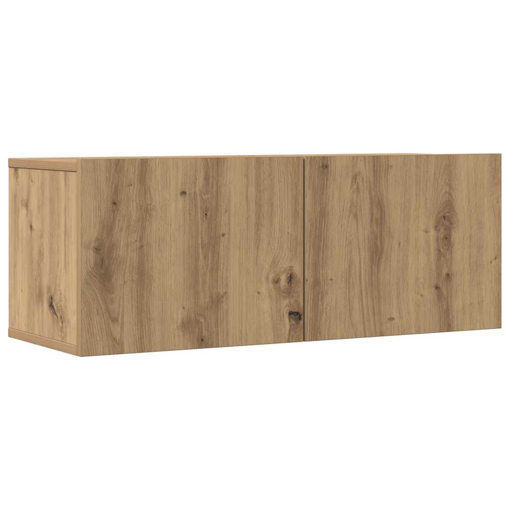 Meubles TV muraux 2 pcs chêne artisanal 80x30x30 cm - XIOS