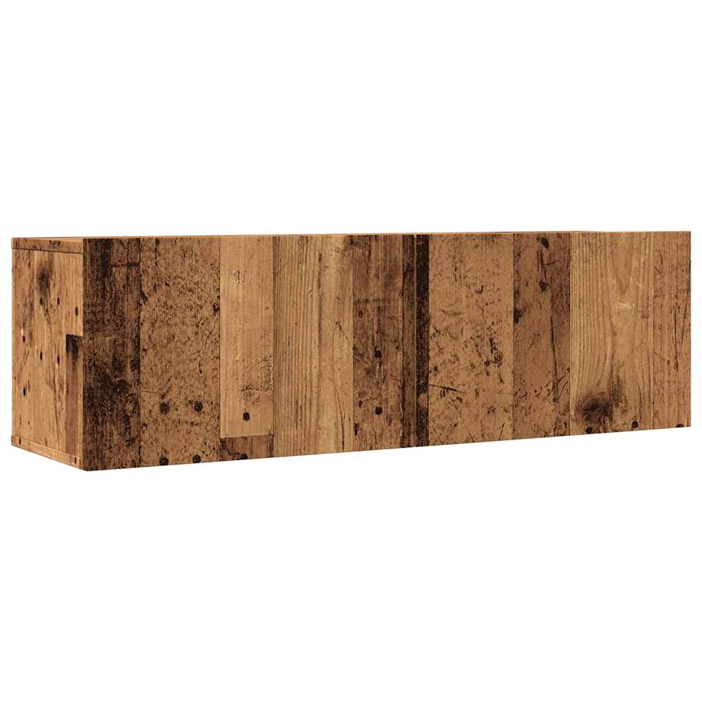 Meubles TV muraux 2 pcs vieux bois 100x30x30 cm - XIOS