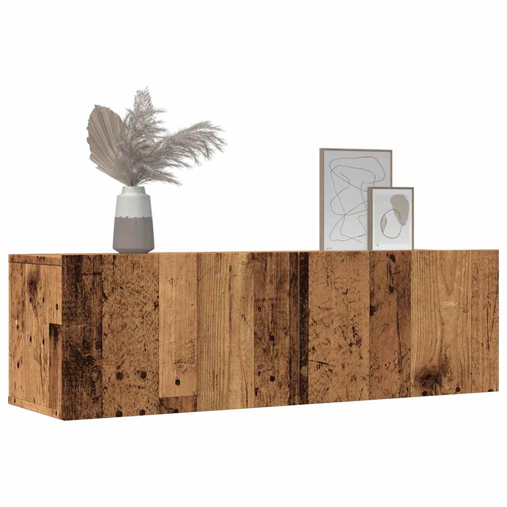 Meubles TV muraux 2 pcs vieux bois 100x30x30 cm - XIOS