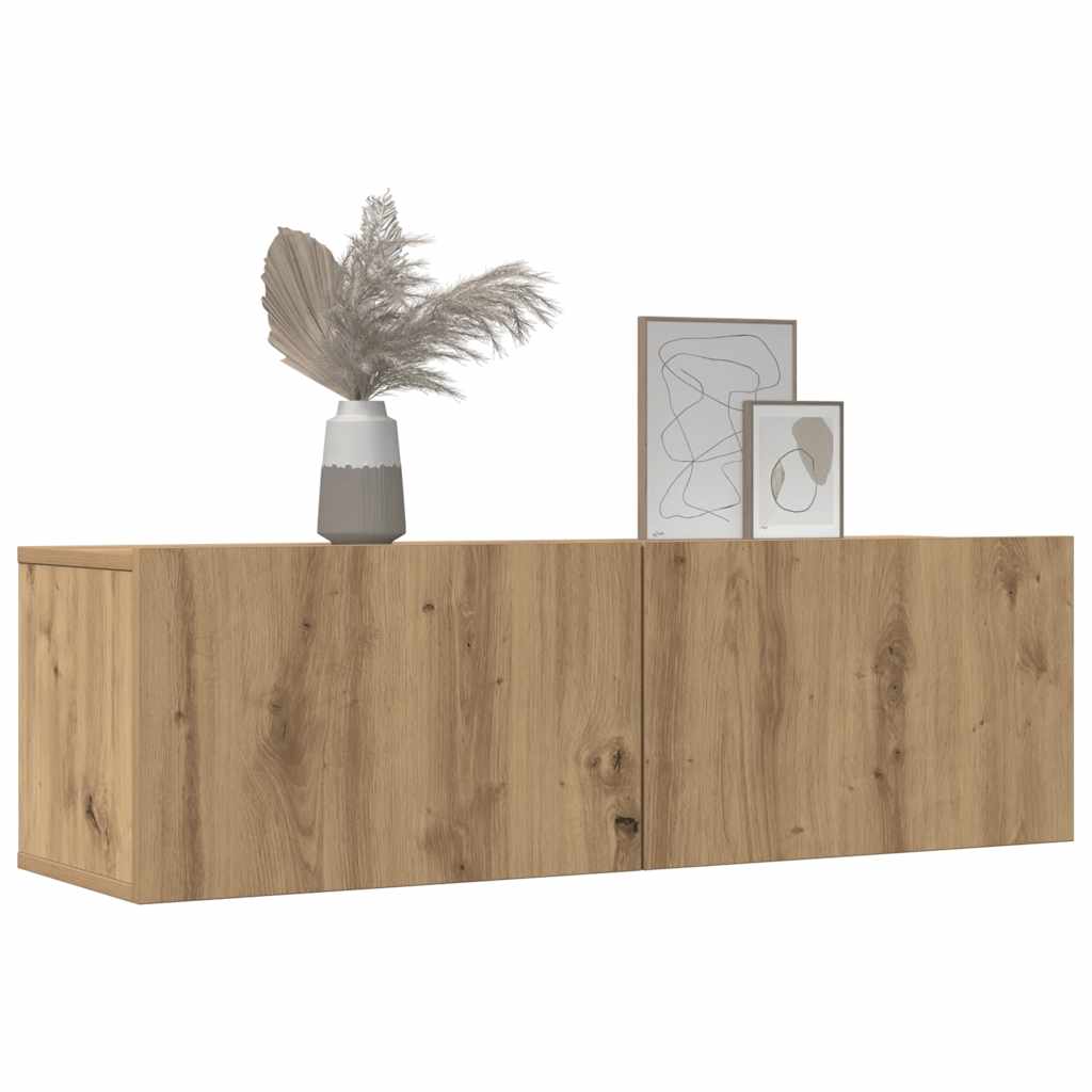 Meubles TV muraux 2 pcs chêne artisanal 100x30x30 cm - XIOS