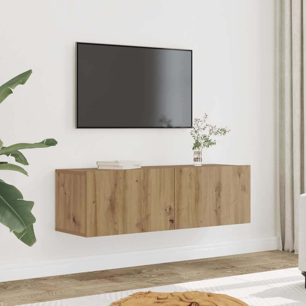 Meubles TV muraux 2 pcs chêne artisanal 100x30x30 cm - XIOS