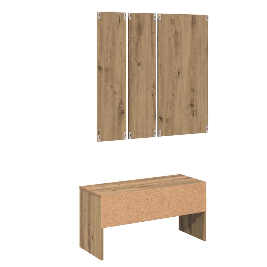Ensemble de meubles de couloir chêne artisanal bois ingénierie - XIOS