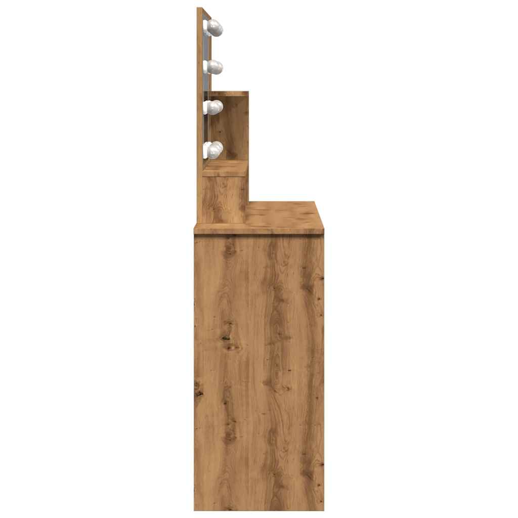 Coiffeuse avec LED chêne artisanal 86,5x35x136 cm XIOS