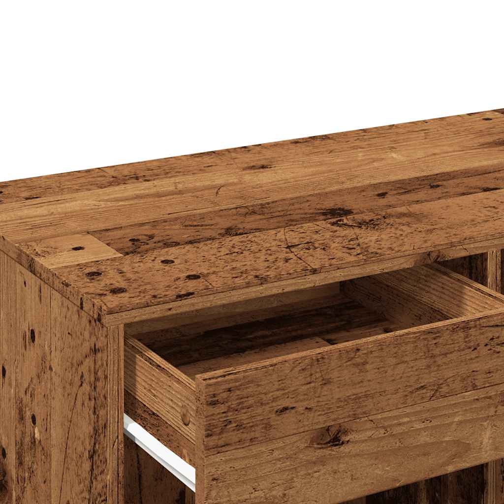 Armoire à cosmétiques vieux bois 80x40x75 cm bois d'ingénierie - XIOS