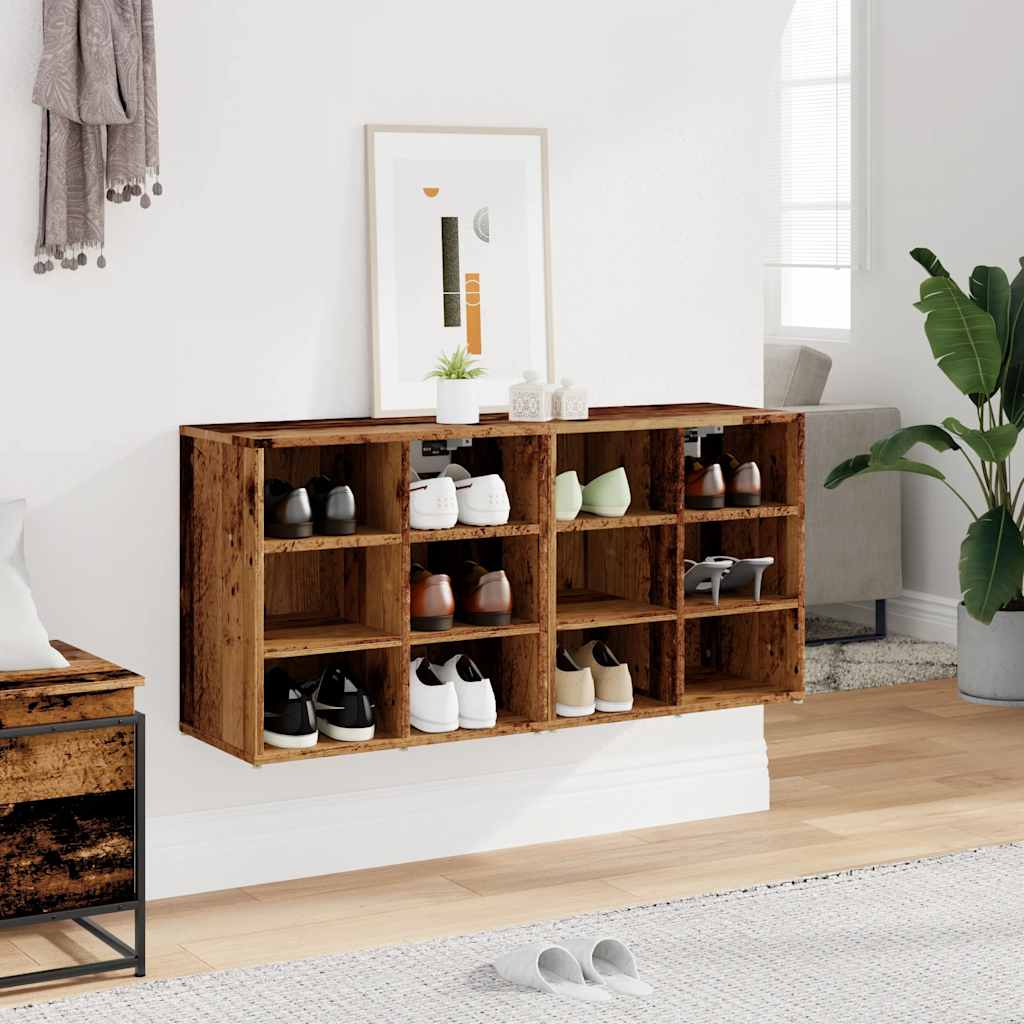 Armoires à chaussures 2 pcs vieux bois 52x30x50 cm - XIOS