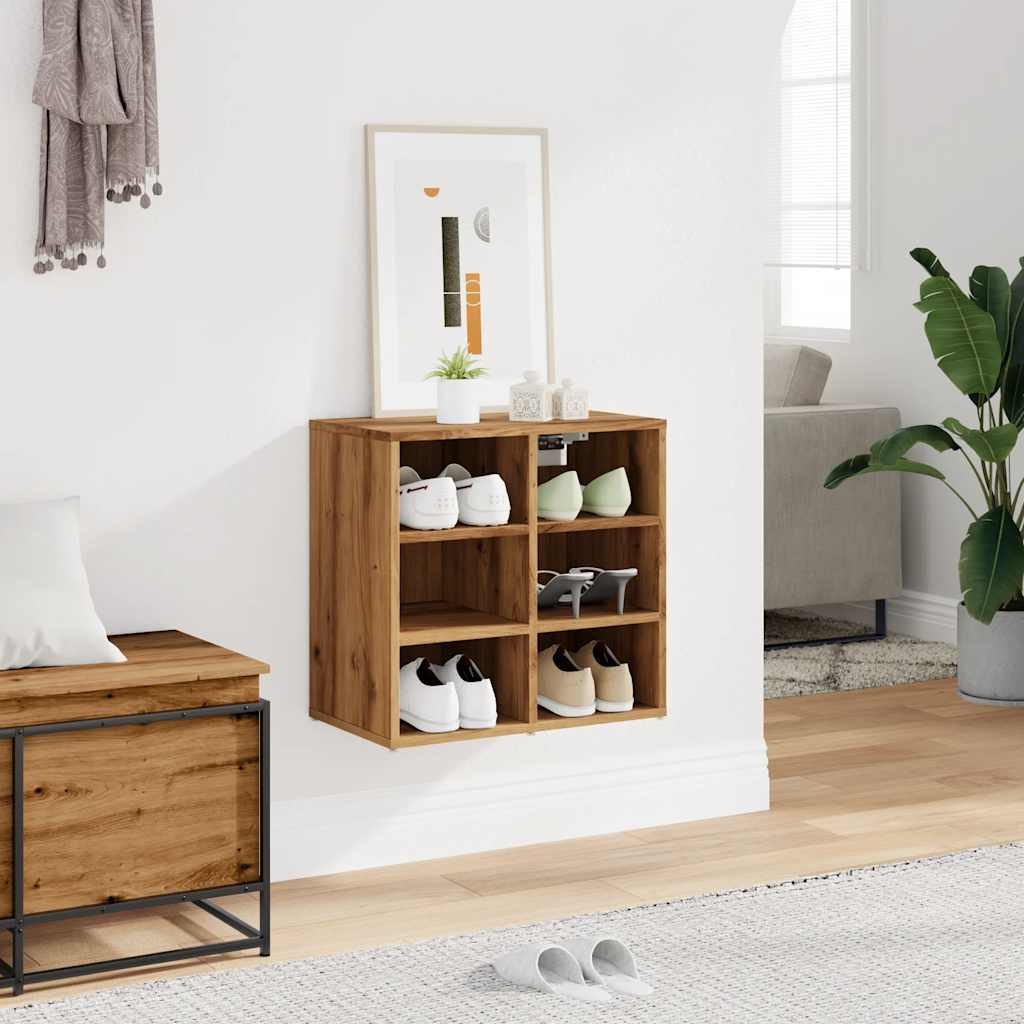 Armoire à chaussures chêne artisanal 52x30x50 cm - XIOS