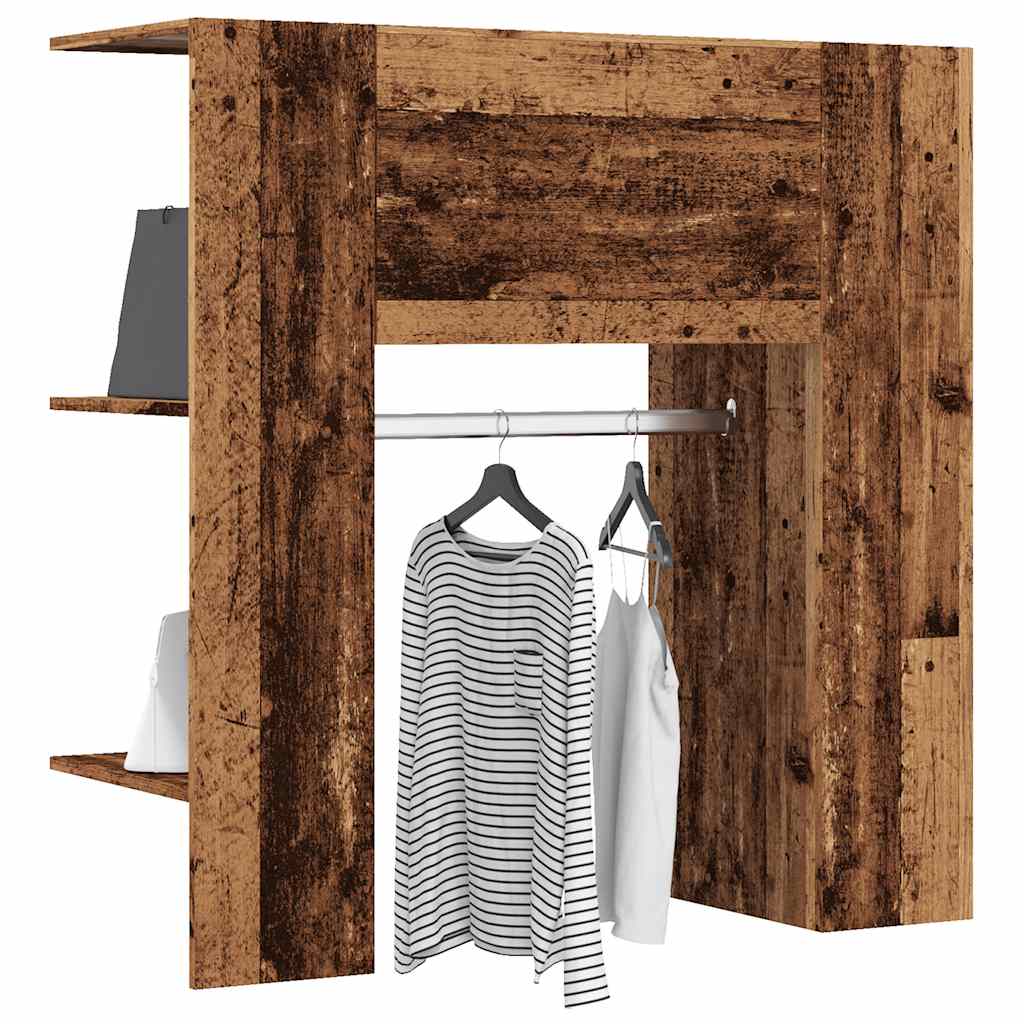 Armoire de couloir vieux bois 97,5x37x99 cm bois d'ingénierie - XIOS