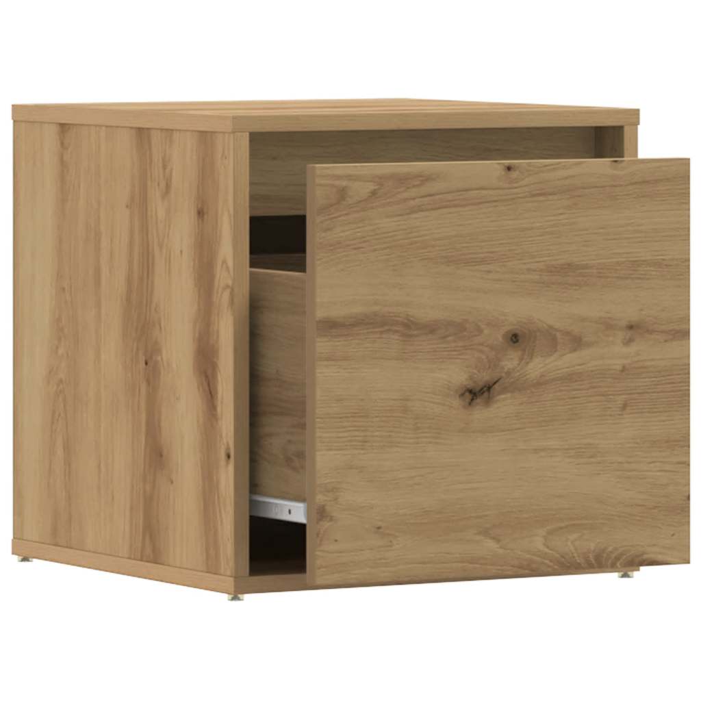 Tiroir boîte chêne artisanal 40,5x40x40 cm bois d'ingénierie - XIOS
