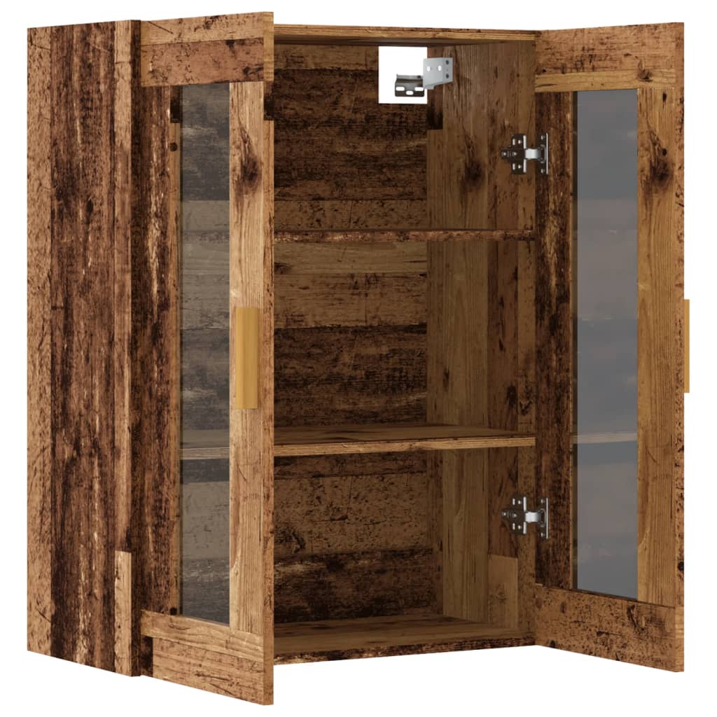 Armoire murale suspendue vieux bois 69,5x34x90 cm - XIOS