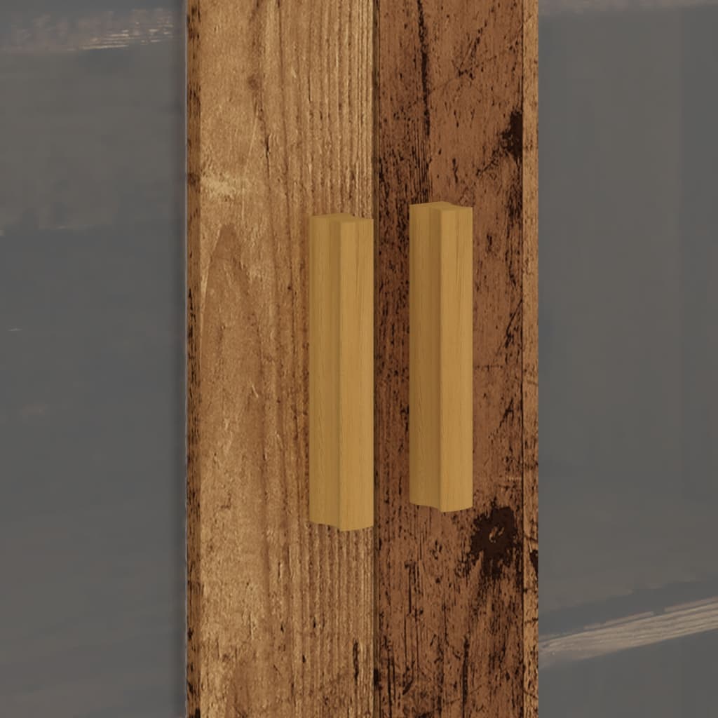 Armoire murale suspendue vieux bois 69,5x34x90 cm - XIOS