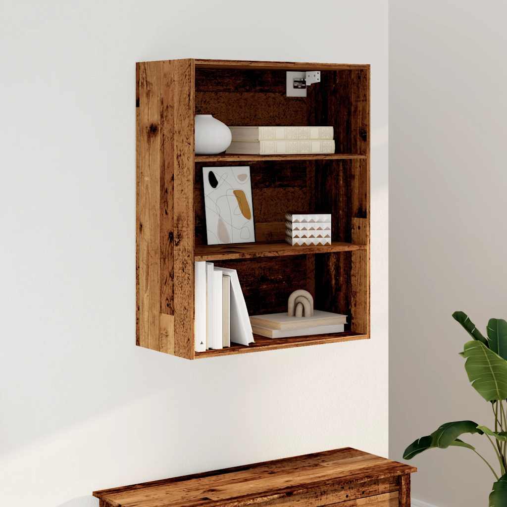 Armoire murale suspendue vieux bois 69,5x32,5x90 cm - XIOS