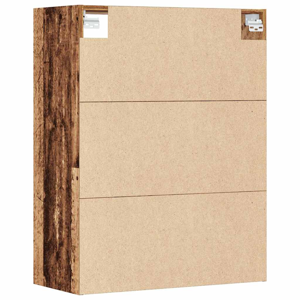 Armoire murale suspendue vieux bois 69,5x32,5x90 cm - XIOS