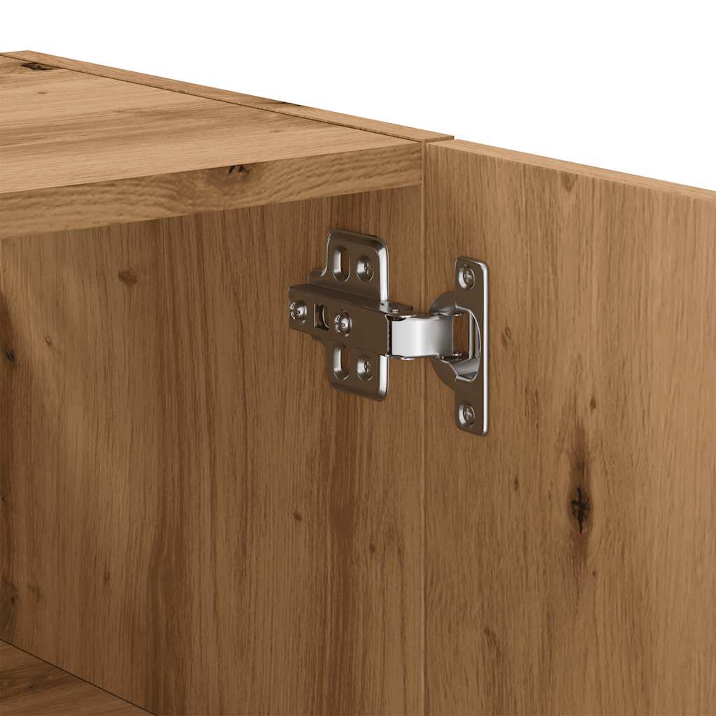 Armoire murale chêne artisanal 60x31x60 cm bois d'ingénierie