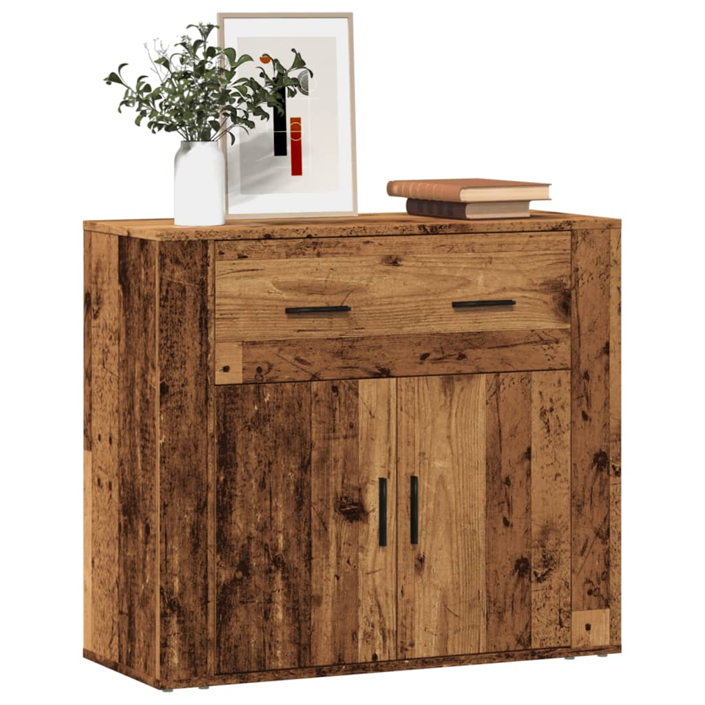 Buffet vieux bois 80x33x70 cm bois d'ingénierie - XIOS