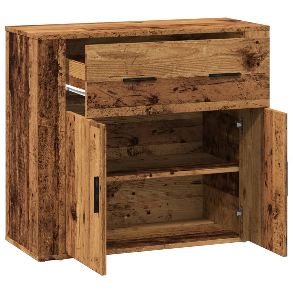 Buffet vieux bois 80x33x70 cm bois d'ingénierie - XIOS