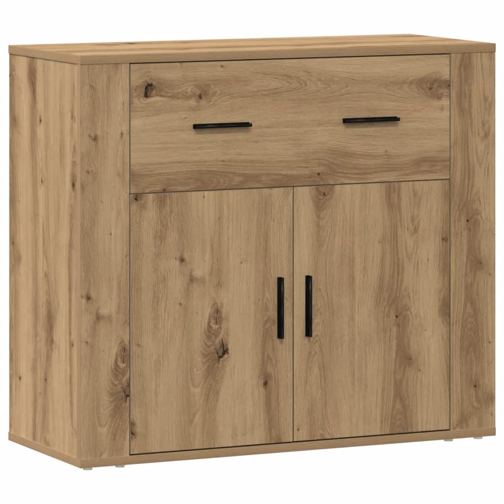 Buffet chêne artisanal 80x33x70 cm bois d'ingénierie - XIOS