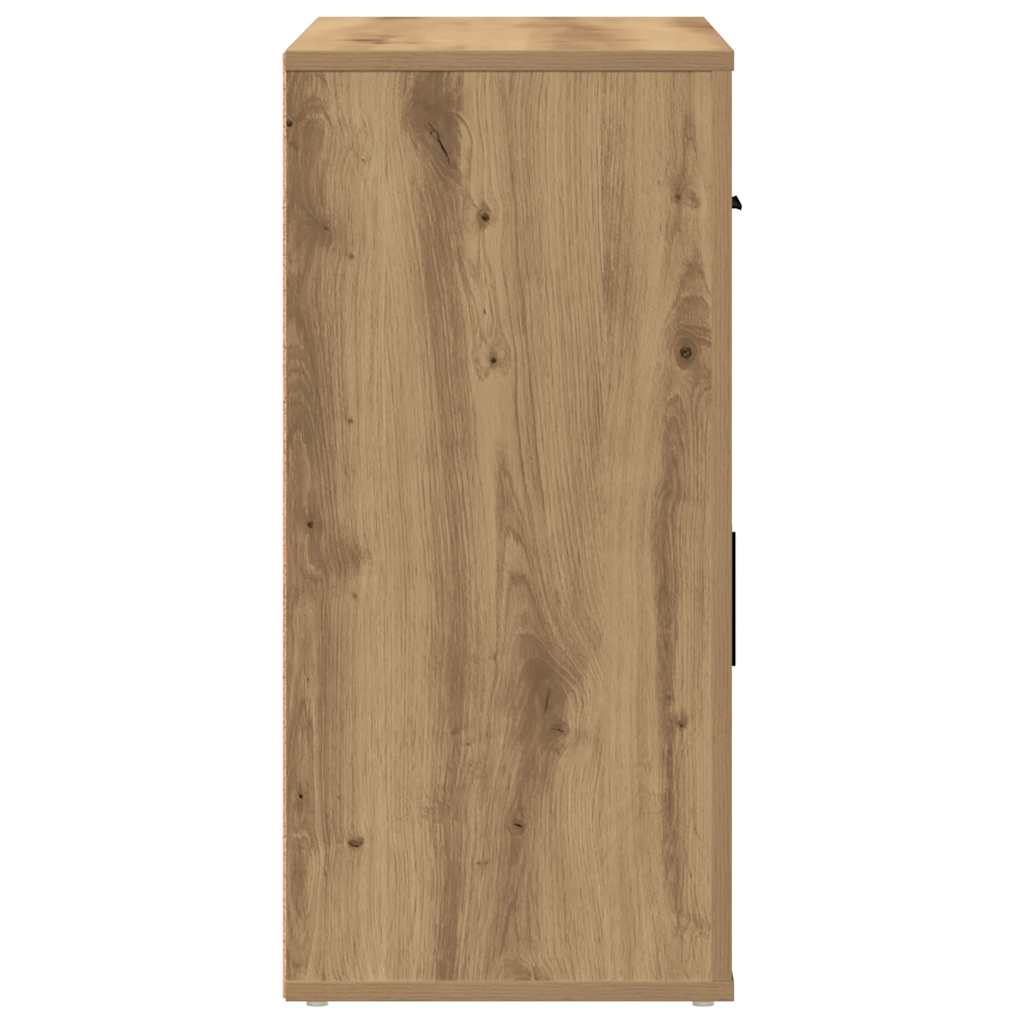 Buffet chêne artisanal 80x33x70 cm bois d'ingénierie - XIOS