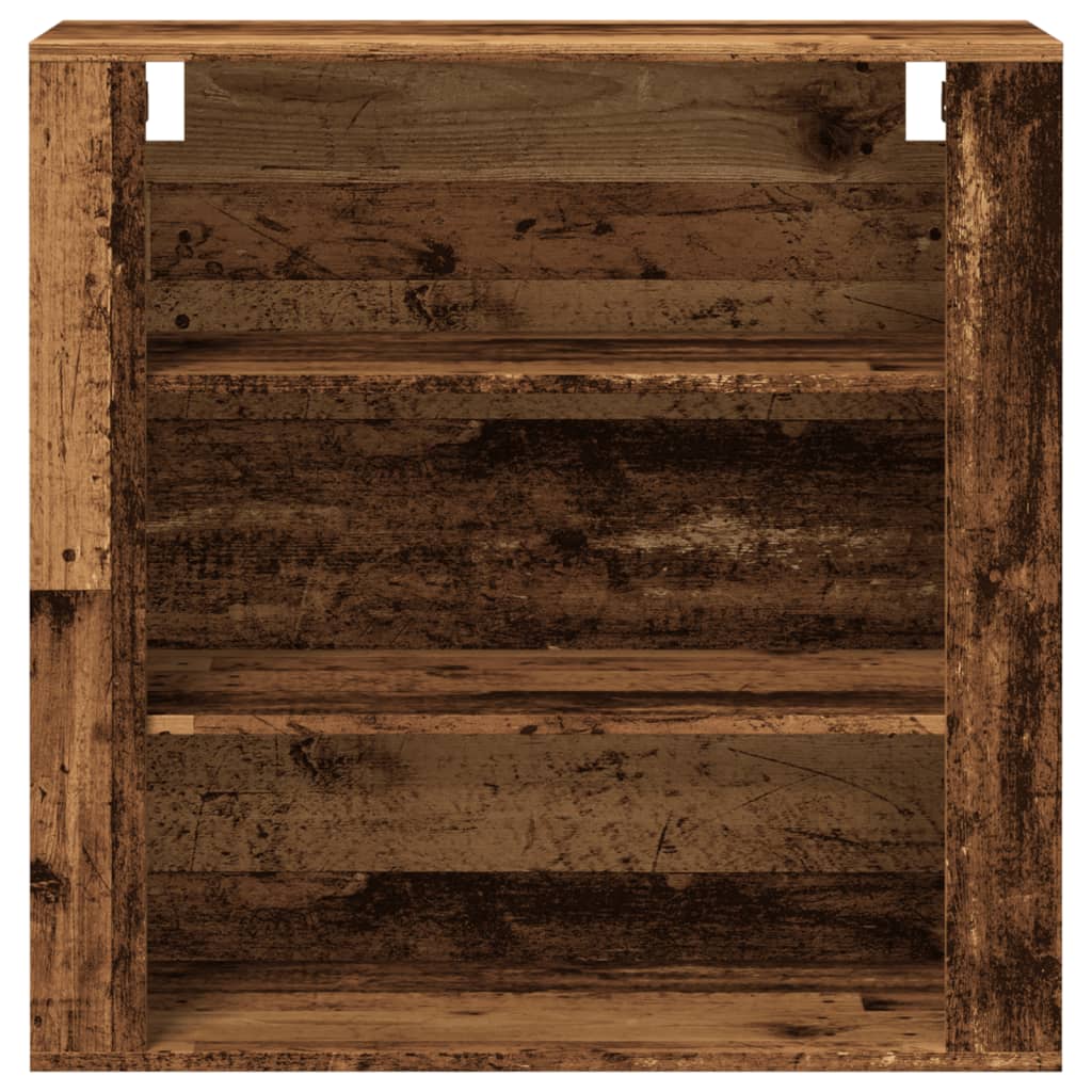Armoire murale vieux bois 80x33x80 cm bois d'ingénierie - XIOS
