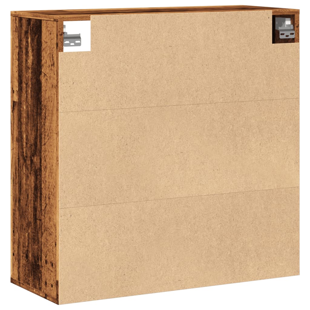 Armoire murale vieux bois 80x33x80 cm bois d'ingénierie - XIOS