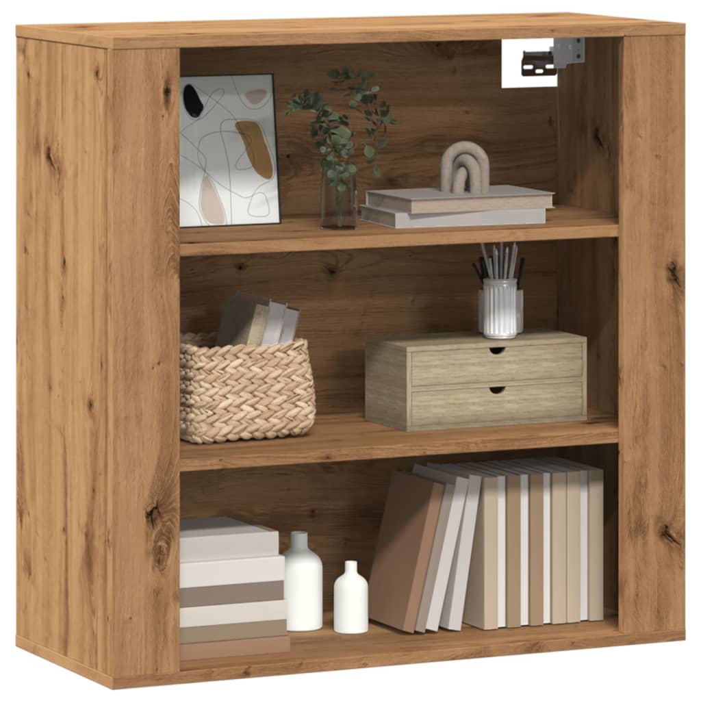 Armoire murale chêne artisanal 80x33x80 cm bois d'ingénierie - XIOS